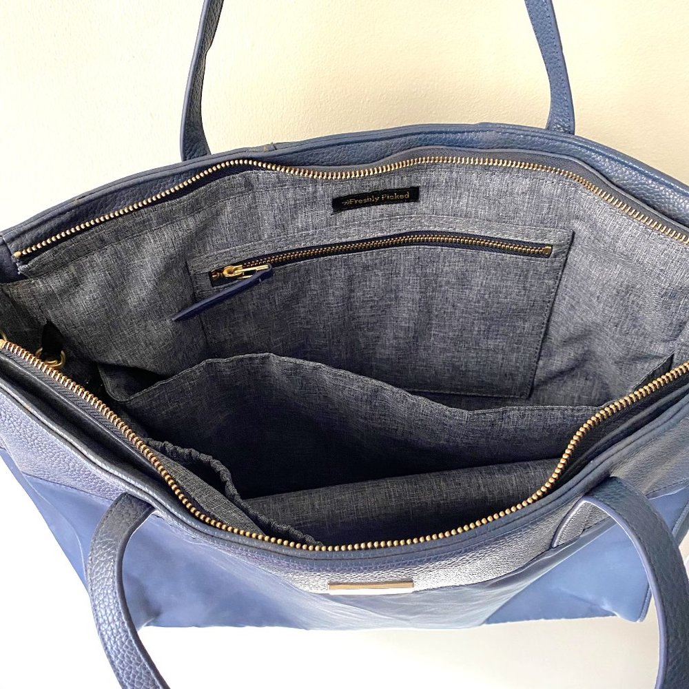 Freshly Picked Navy Blue Tote Diaper Bag - Picture 8 of 10